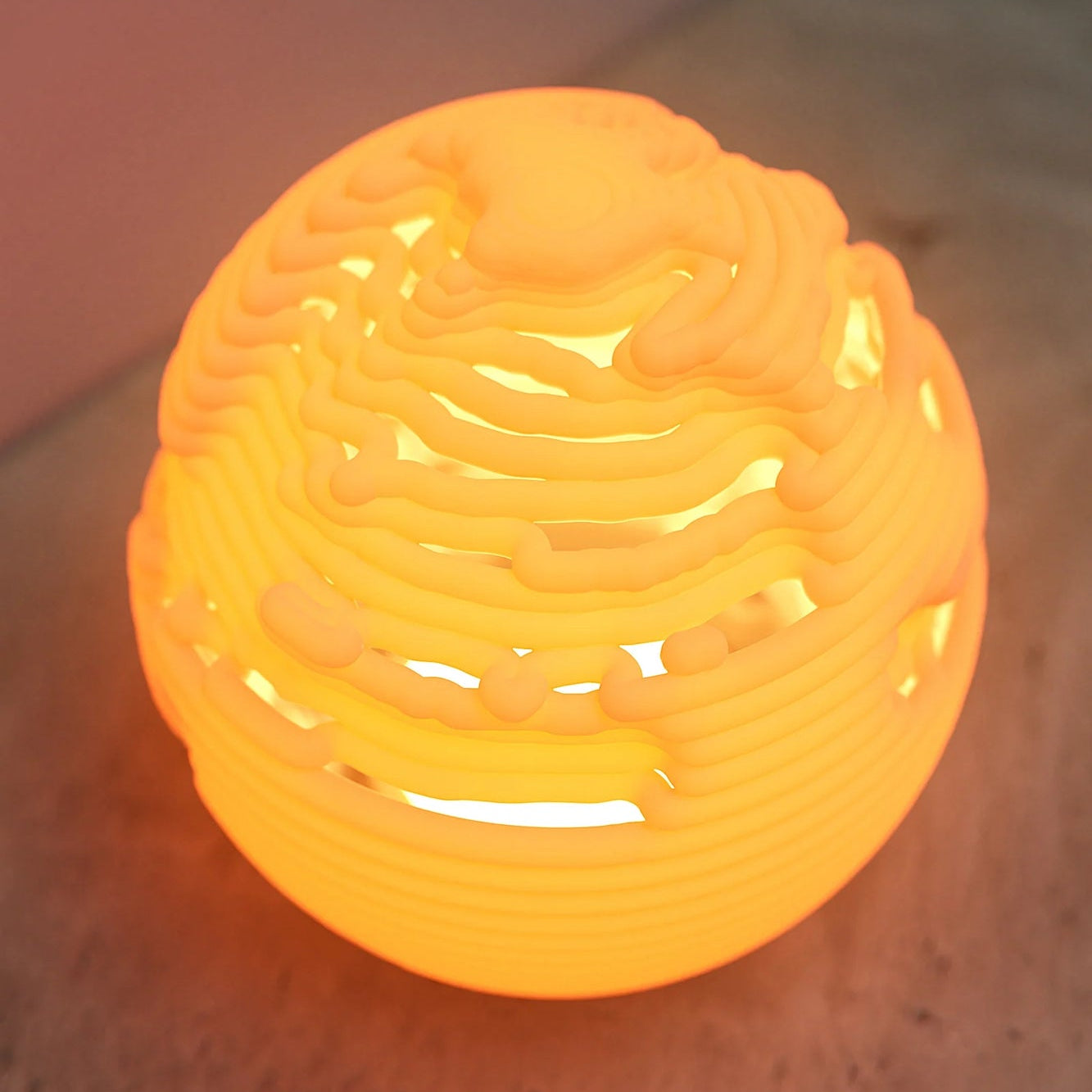 White textured light on a wooden surface